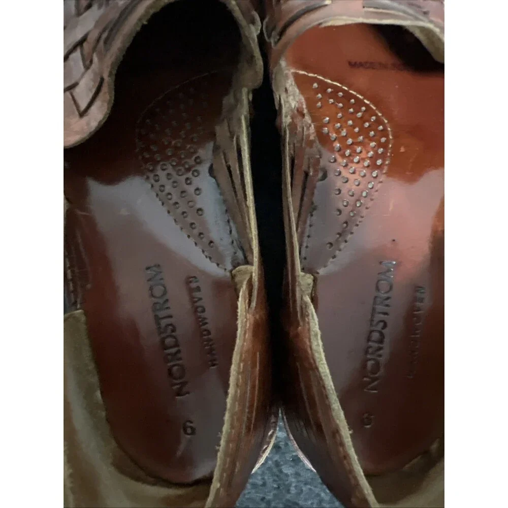 Nordstrom Hand Woven Braided Sandals -Brown. Size 9. Mild condition